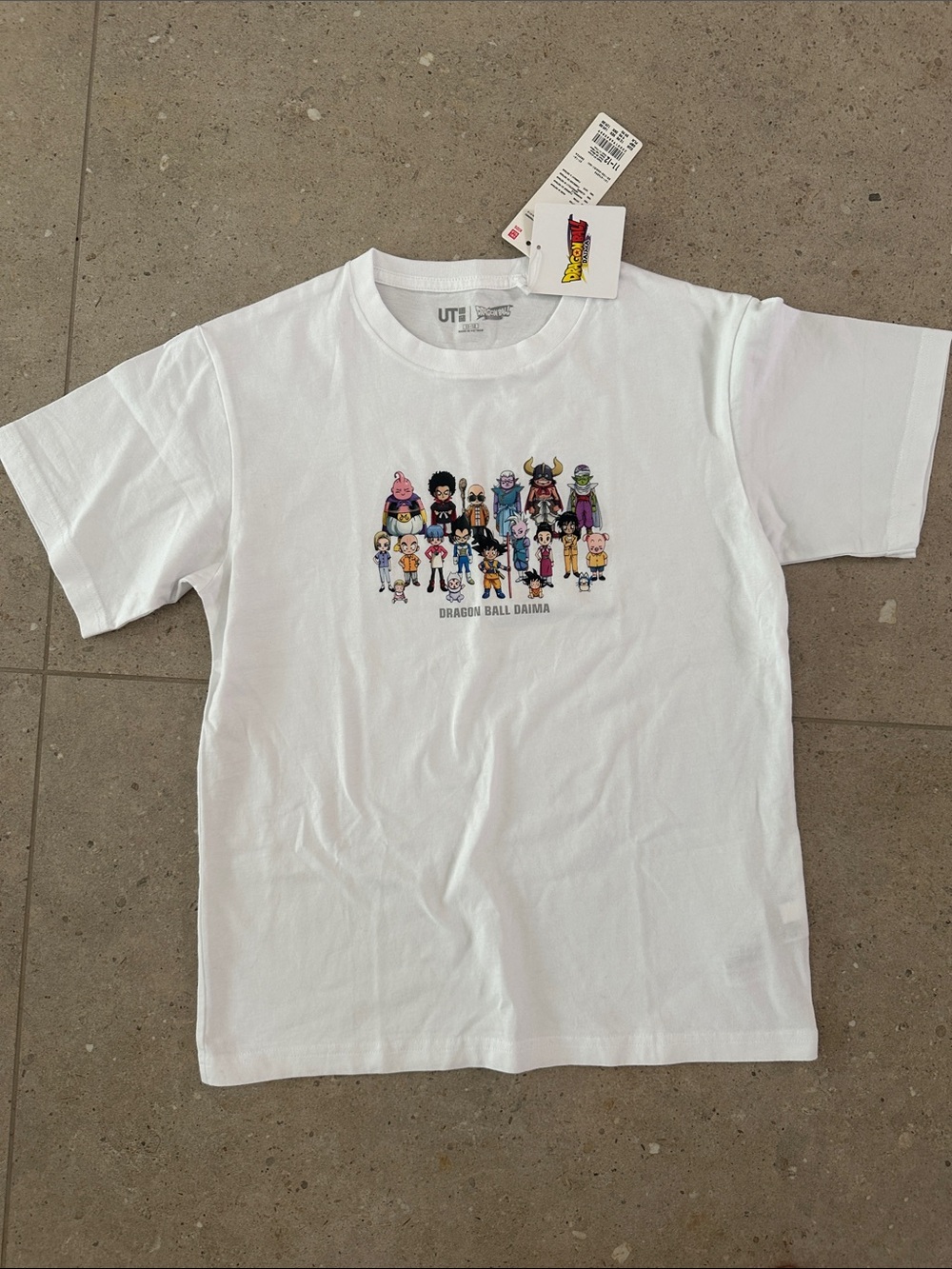 NWT Uniqlo White Kids' Dragon Ball Character Tee size 11-12